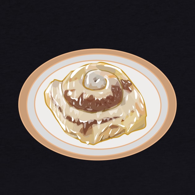 Cinnamon roll cartoon illustration by Miss Cartoon